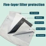 Per uomo donna Maschera facciale antipolvere con filtro sostituibile lavabile PM2.5