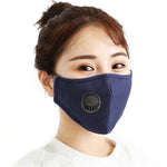 Per uomo donna Maschera facciale antipolvere con filtro sostituibile lavabile PM2.5