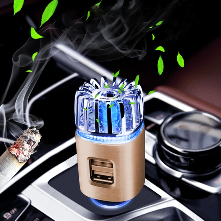 Umidificatore purificatore d'aria per aromaterapia con ioni negativi per auto 2 in 1 + caricatore per auto con doppia porta USB