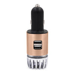 Umidificatore purificatore d'aria per aromaterapia con ioni negativi per auto 2 in 1 + caricatore per auto con doppia porta USB
