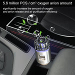 Umidificatore purificatore d'aria per aromaterapia con ioni negativi per auto 2 in 1 + caricatore per auto con doppia porta USB