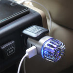 Umidificatore purificatore d'aria per aromaterapia con ioni negativi per auto 2 in 1 + caricatore per auto con doppia porta USB