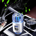 Umidificatore purificatore d'aria per aromaterapia con ioni negativi per auto 2 in 1 + caricatore per auto con doppia porta USB