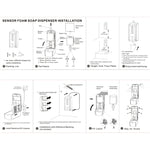 N2001 Dispenser di sapone disinfettante per le mani a induzione a goccia da 1000 ml con blocco di sicurezza, Soap Dispenser