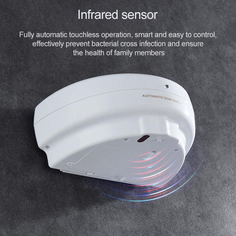 Dispenser automatico di sapone in schiuma a induzione in plastica da parete da 500 ml, 500ml Induction Foam Soap Dispenser