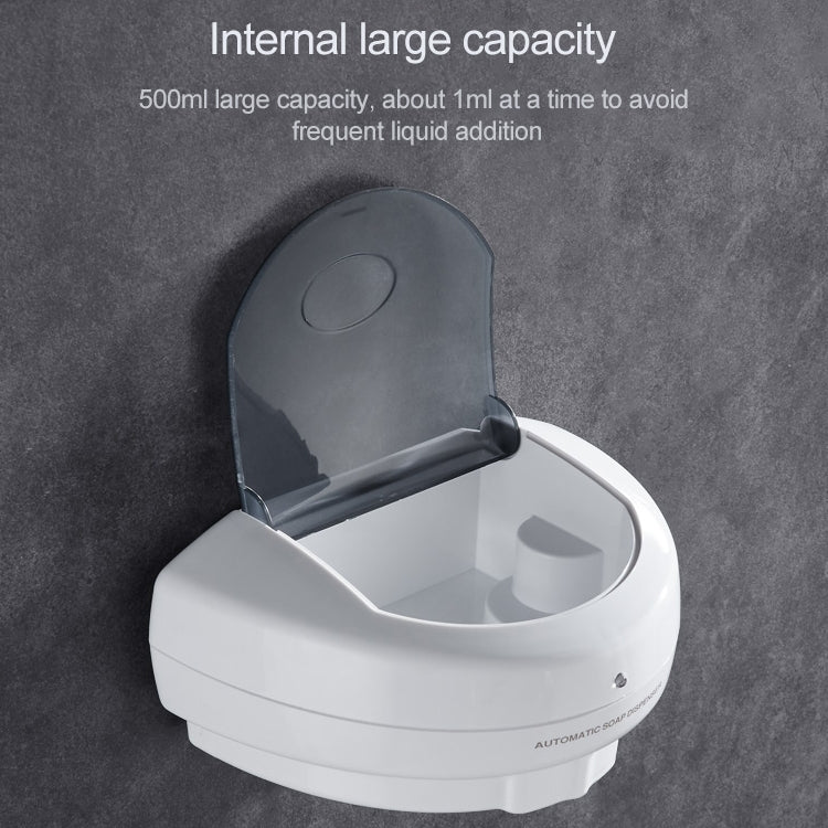 Dispenser automatico di sapone in schiuma a induzione in plastica da parete da 500 ml, 500ml Induction Foam Soap Dispenser