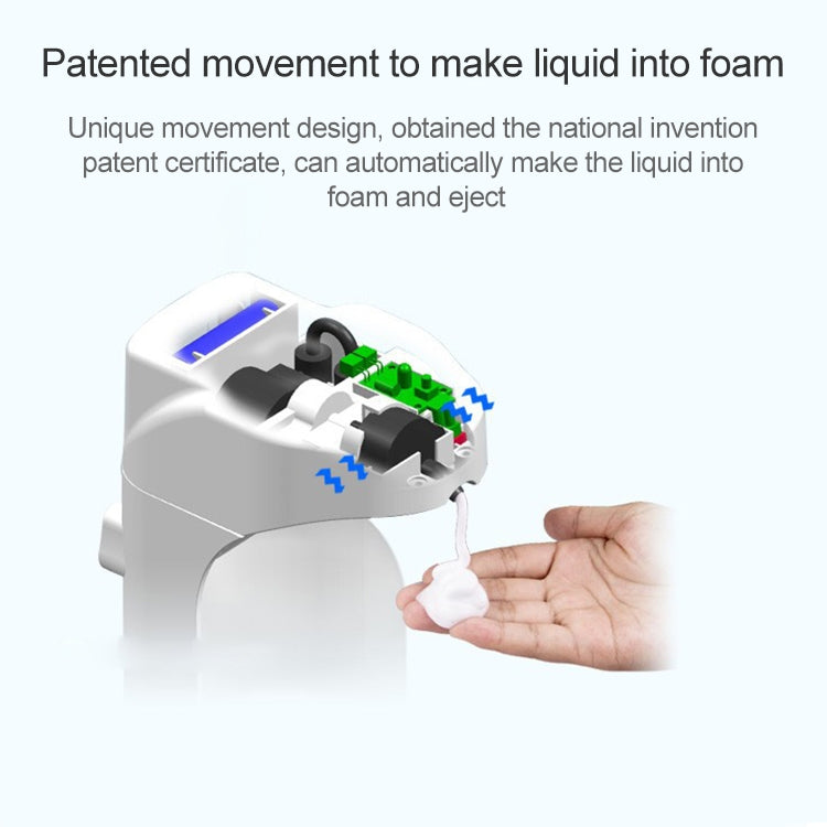 Dispenser automatico di sapone in schiuma a induzione in plastica a doppio uso da parete OH-Bubble
