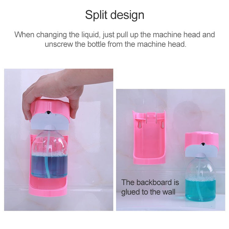 Dispenser automatico di sapone in schiuma a induzione in plastica a doppio uso da parete OH-Bubble
