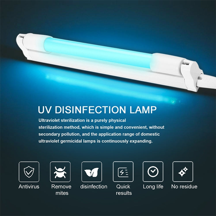 Lampada di sterilizzazione anti-virus UVC portatile con luce disinfettante al quarzo ozono da 110 V 8 W, 110V 8W Ozone