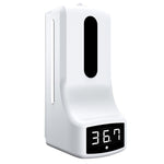 Termometro con sensore di distanza sensibile alla luce corpo senza contatto K9 + dispenser automatico di sapone liquido senza contatto da 1000 ml, K9