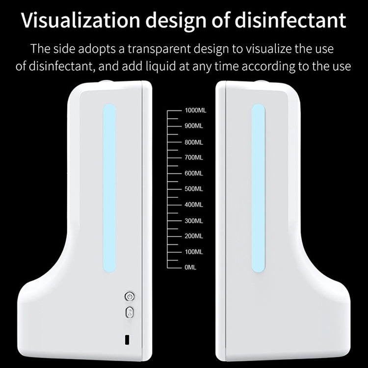 Termometro con sensore di distanza sensibile alla luce corpo senza contatto K9 + dispenser automatico di sapone liquido senza contatto da 1000 ml, K9