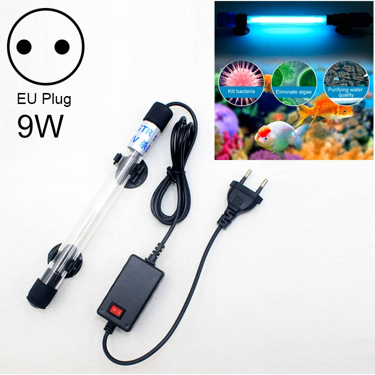 Lampada per acquario per disinfezione delle alghe ultraviolette UV 220V 9W, spina europea, 9W EU Plug