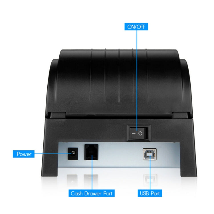 POS-5890T Stampante termica per ricevute portatile da 90 mm/sec, comando ESC/POS compatibile, POS-5890T/Black, POS-5890T/White