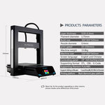 Stampante 3D JGAURORA A5S con telaio in lamiera metallica