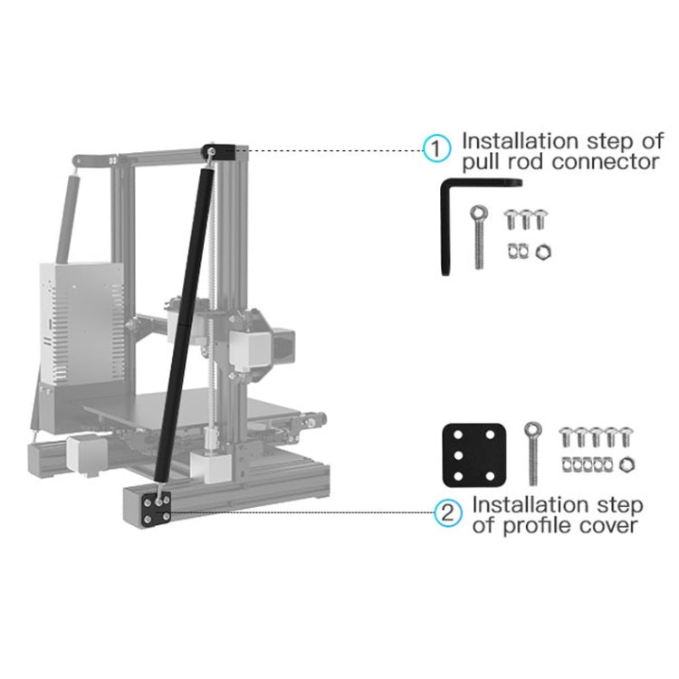 Staffa per struttura stampante 3D con telaio di supporto fisso Creality Ender-3 / 3Pro