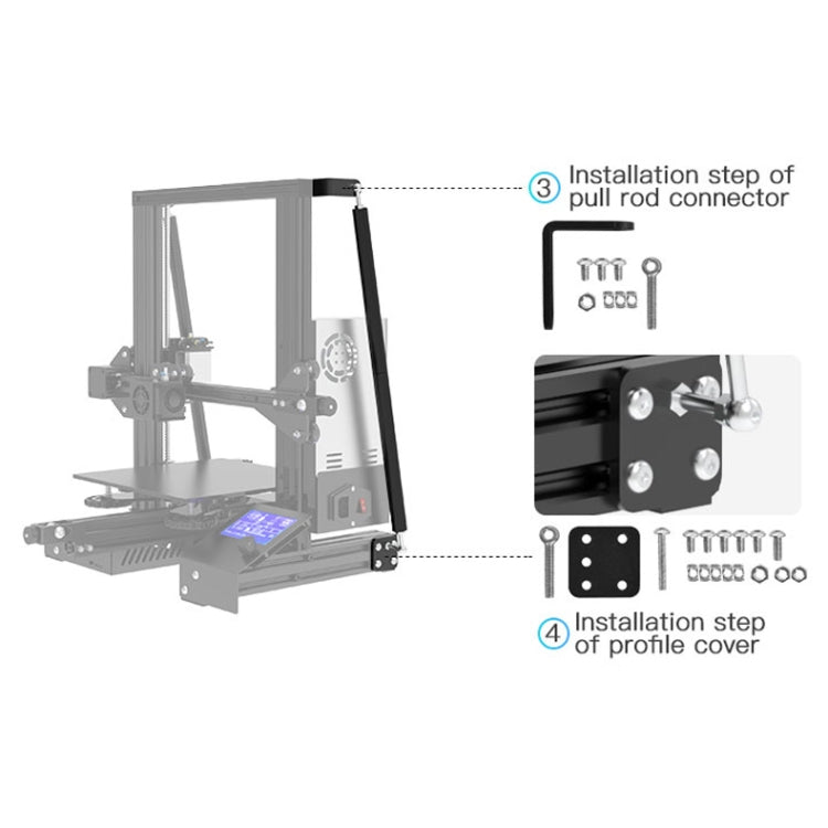 Staffa per struttura stampante 3D con telaio di supporto fisso Creality Ender-3 / 3Pro