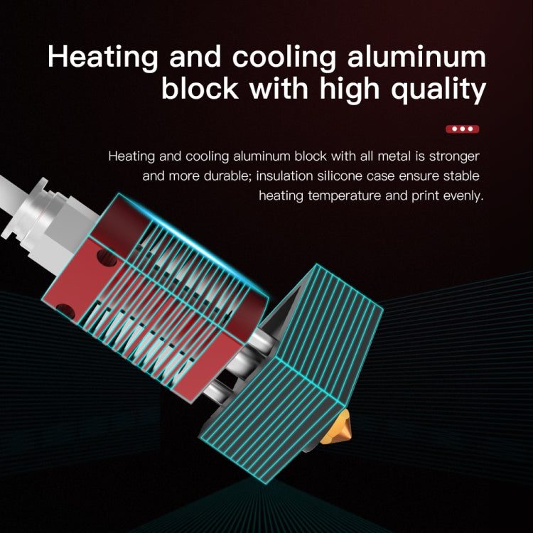 Creality 24V 40W Extruder Nozzle Hot End Kit with Temperature Thermistor and Heating Tube for Ender-3 3D Printer