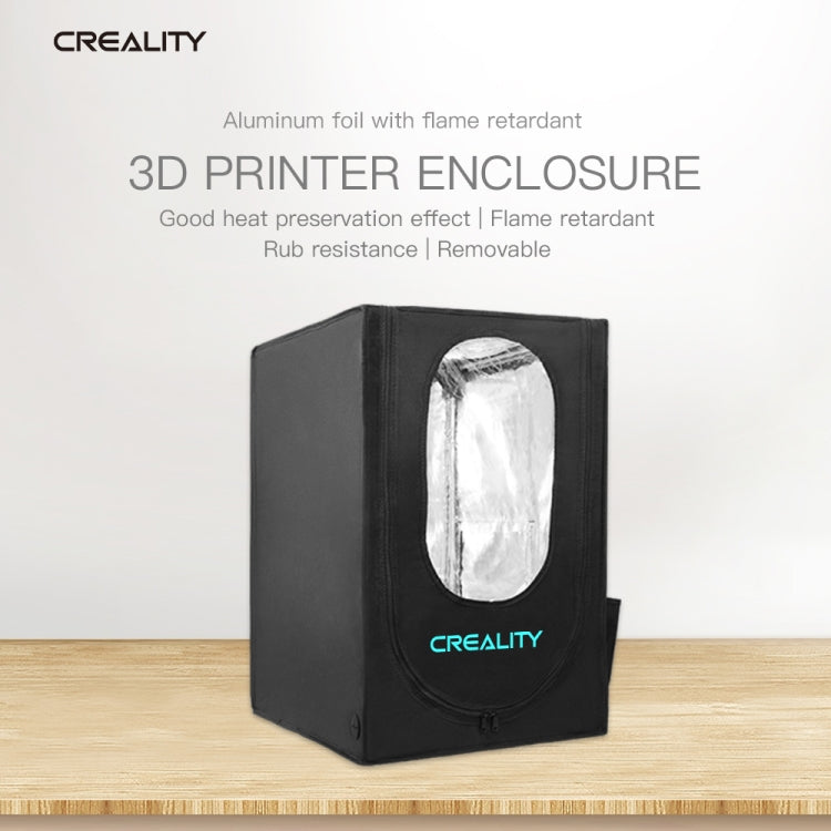 Creality 3D Printer Fireproof Aluminum Foil Fabric Protective Cover for Ender-3, Large Size: 70x75x90cm, EPR0077A, EPR0077B, EPR0077C