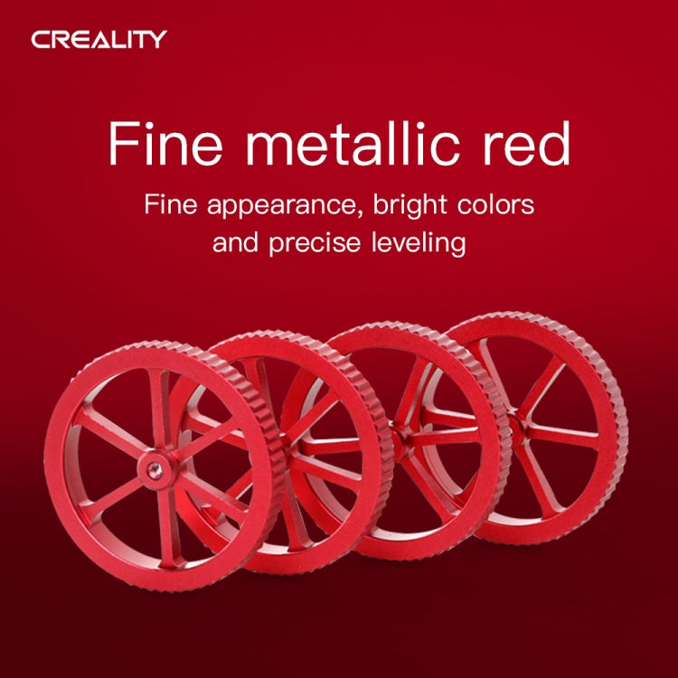 Creality Red Metal Hand-screwed Leveling Nut for Ender-3 / Ender-3 Pro / Ender-3 V2 / CR-10 Pro V2 3D Printer