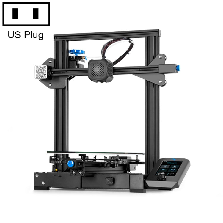 CREALITY Ender-3 V2 Craborundom Glass Platform Stampante 3D fai-da-te ultra silenziosa, dimensioni di stampa: 22 x 22 x 25 cm, spina UE, Ender-3 V2