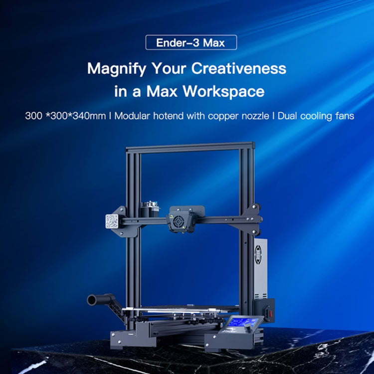 CREALITY Ender-3 Max Smart Sensor Dual Cooling Fan DIY 3D Printer, Printing Size: 30 x 30 x 34cm, US Plug, Ender-3 Max