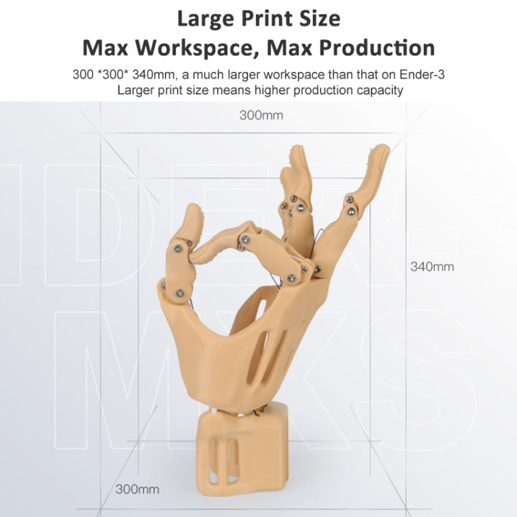 CREALITY Ender-3 Max Smart Sensor Dual Cooling Fan DIY 3D Printer, Printing Size: 30 x 30 x 34cm, US Plug, Ender-3 Max