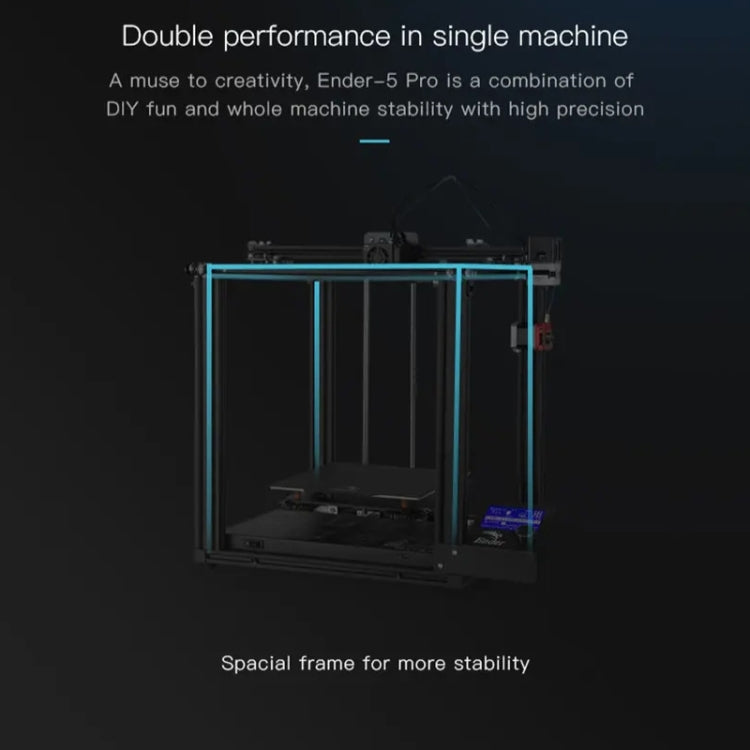 CREALITY Ender-5 Pro Silent Motherboard DIY 3D Printer with Dual Y-axis, Printing Size: 22 x 22 x 30cm, US Plug, Ender-5 Pro