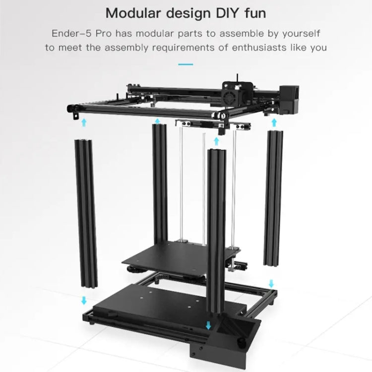 CREALITY Ender-5 Pro Silent Motherboard DIY 3D Printer with Dual Y-axis, Printing Size: 22 x 22 x 30cm, US Plug, Ender-5 Pro