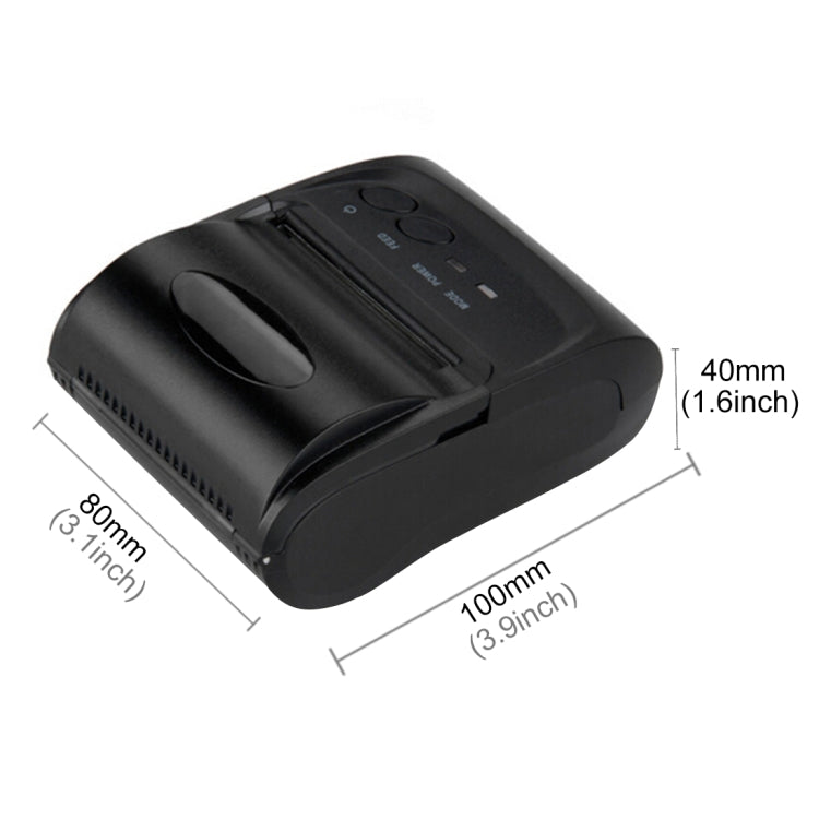 Stampante per ricevute Bluetooth a linea termica POS-5802 (nera), POS-5802