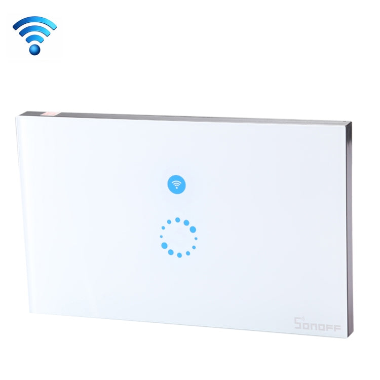 Sonoff Touch 120mm 1 Gang Interruttore a parete con pannello in vetro temperato Interruttore tattile leggero per casa intelligente, compatibile con Alexa e Google Home, CA 90 V-250 V 400 W 2 A, 120mm