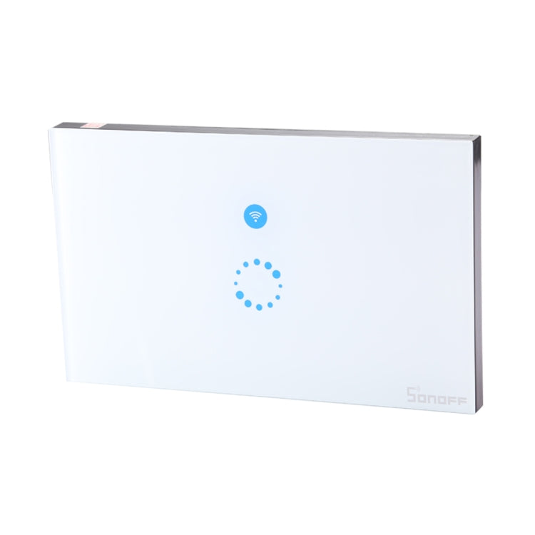 Sonoff Touch 120mm 1 Gang Interruttore a parete con pannello in vetro temperato Interruttore tattile leggero per casa intelligente, compatibile con Alexa e Google Home, CA 90 V-250 V 400 W 2 A, 120mm