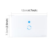 Sonoff Touch 120mm 1 Gang Interruttore a parete con pannello in vetro temperato Interruttore tattile leggero per casa intelligente, compatibile con Alexa e Google Home, CA 90 V-250 V 400 W 2 A, 120mm