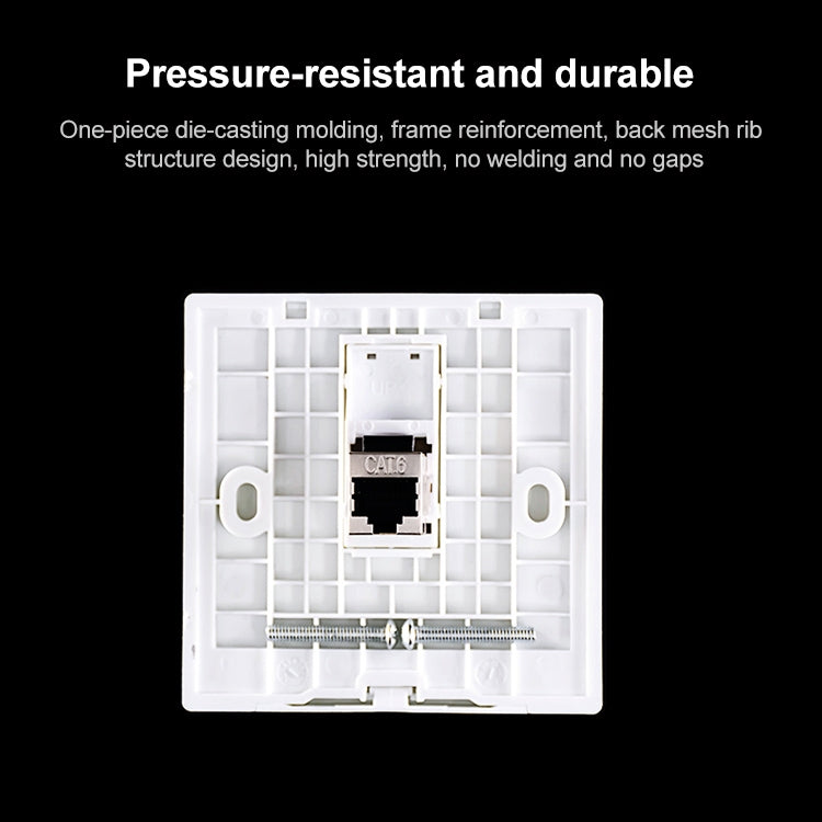 Modulo di rete pass-through schermato CAT.6, pannello a doppia porta + pass-through schermato + presa TV, Dual Ports Panel+Shielded Pass-through+TV Socket