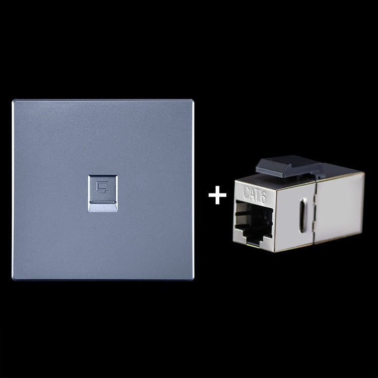 Modulo di rete pass-through schermato CAT.6, pannello a porta singola + pass-through schermato, Single Port Panel+Shielded Pass-through
