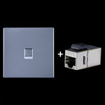 Modulo di rete pass-through schermato CAT.6, pannello a porta singola + pass-through schermato, Single Port Panel+Shielded Pass-through