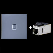 Modulo di rete pass-through schermato CAT.6, pannello a porta singola + pass-through schermato, Single Port Panel+Shielded Pass-through