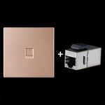 Modulo di rete pass-through schermato CAT.6, pannello a porta singola + pass-through schermato, Single Port Panel+Shielded Pass-through