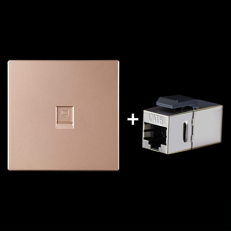 Modulo di rete pass-through schermato CAT.6, pannello a porta singola + pass-through schermato, Single Port Panel+Shielded Pass-through