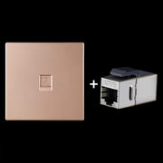 Modulo di rete pass-through schermato CAT.6, pannello a porta singola + pass-through schermato, Single Port Panel+Shielded Pass-through