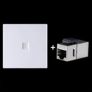 Modulo di rete pass-through schermato CAT.6, pannello a porta singola + pass-through schermato, Single Port Panel+Shielded Pass-through
