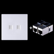 Modulo di rete pass-through schermato CAT.6, pannello a doppia porta + pass-through schermato, Dual Ports Panel+Shielded Pass-through