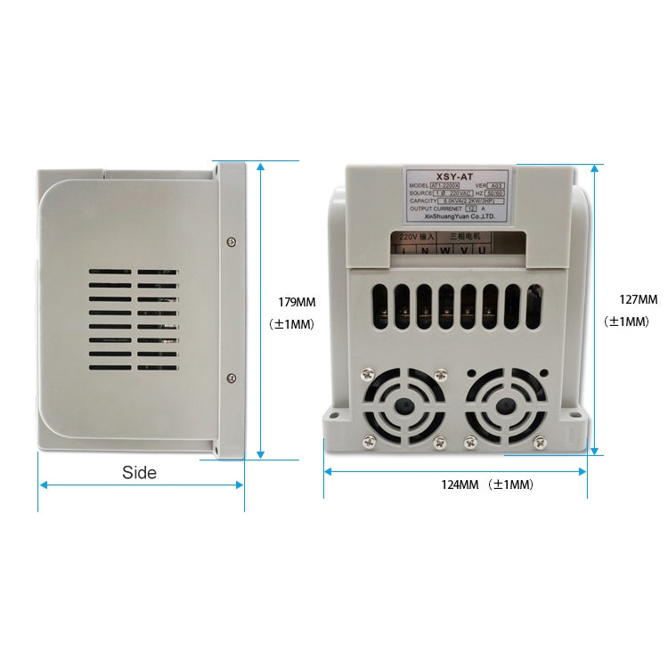 AT1-2200X 2.2KW 220V 3-Phase Output Single-Phase Input Inverter Motor Controller, AT1-2200X