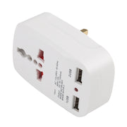 Presa per adattatore di alimentazione per caricabatterie da viaggio USB doppio NK-823 da 2000 W, spina UK