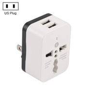 Presa per adattatore di alimentazione per caricabatterie da viaggio USB doppia WN-2018, spina americana, US Plug