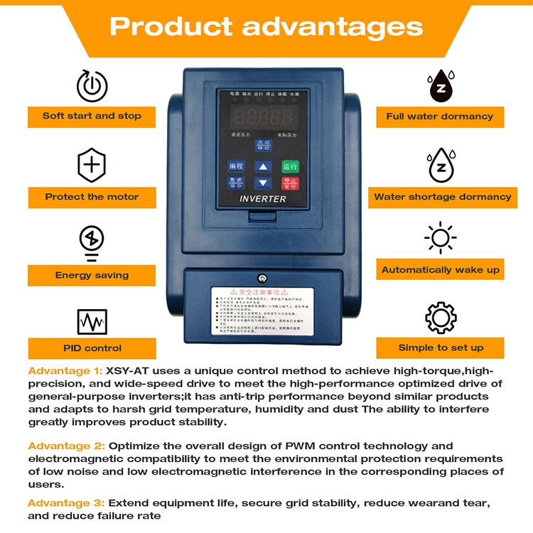 HY2-1500X 1.5KW 220V Single Phase Input Single Phase Output Constant Pressure Water Supply Converter,HY2-1500X