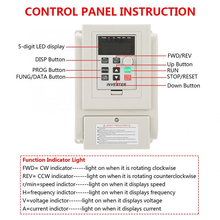 AT1-04K0X 4KW 220V Single Phase Input Three Phase Output Converter, AT1-04K0X