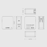 Caricatore rapido LDNIO A4403C 30W con cavo 8 pin