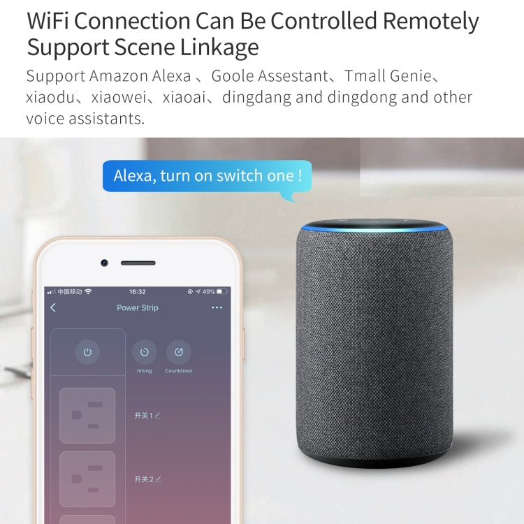 Multipresa WiFi Smart 4 Fori + 4 USB Spina USA