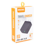 Caricabatterie da viaggio 20W USB-C Quick Charge 3.0