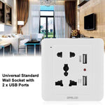 Presa a muro universale con 2 porte USB 2100mA